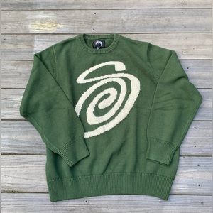 STÜSSY CURLY S KNIT SWEATER XL